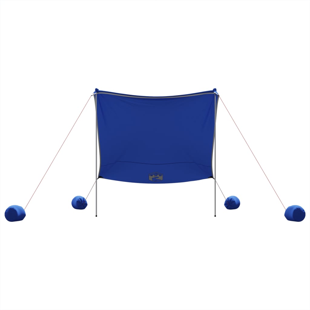 vidaXL Beach Canopy with Sand Anchors Blue 214x236 cm