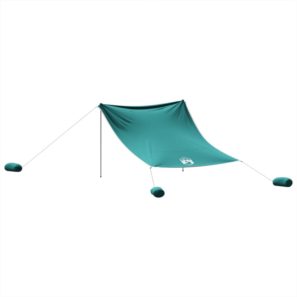 vidaXL Beach Canopy with Sand Anchors Green 304x300 cm