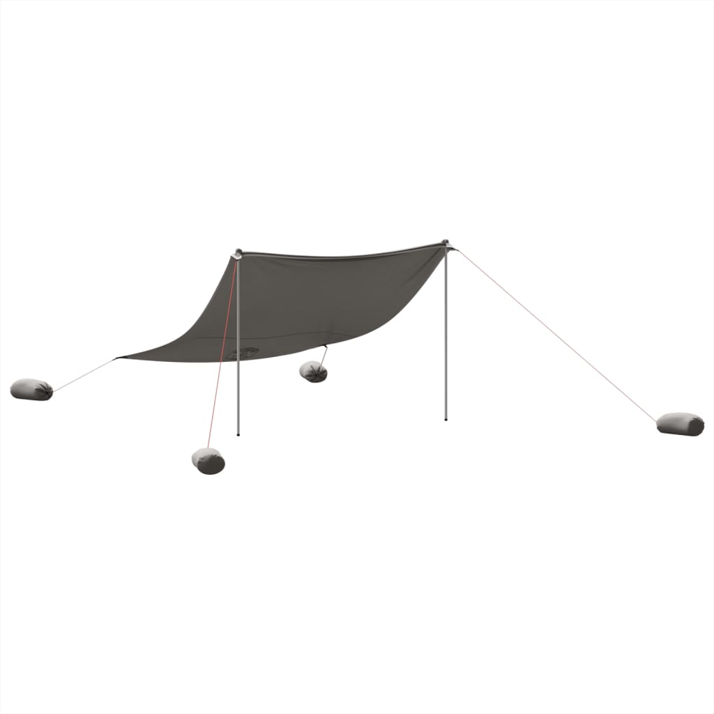 vidaXL Beach Canopy with Sand Anchors Grey 304x300 cm