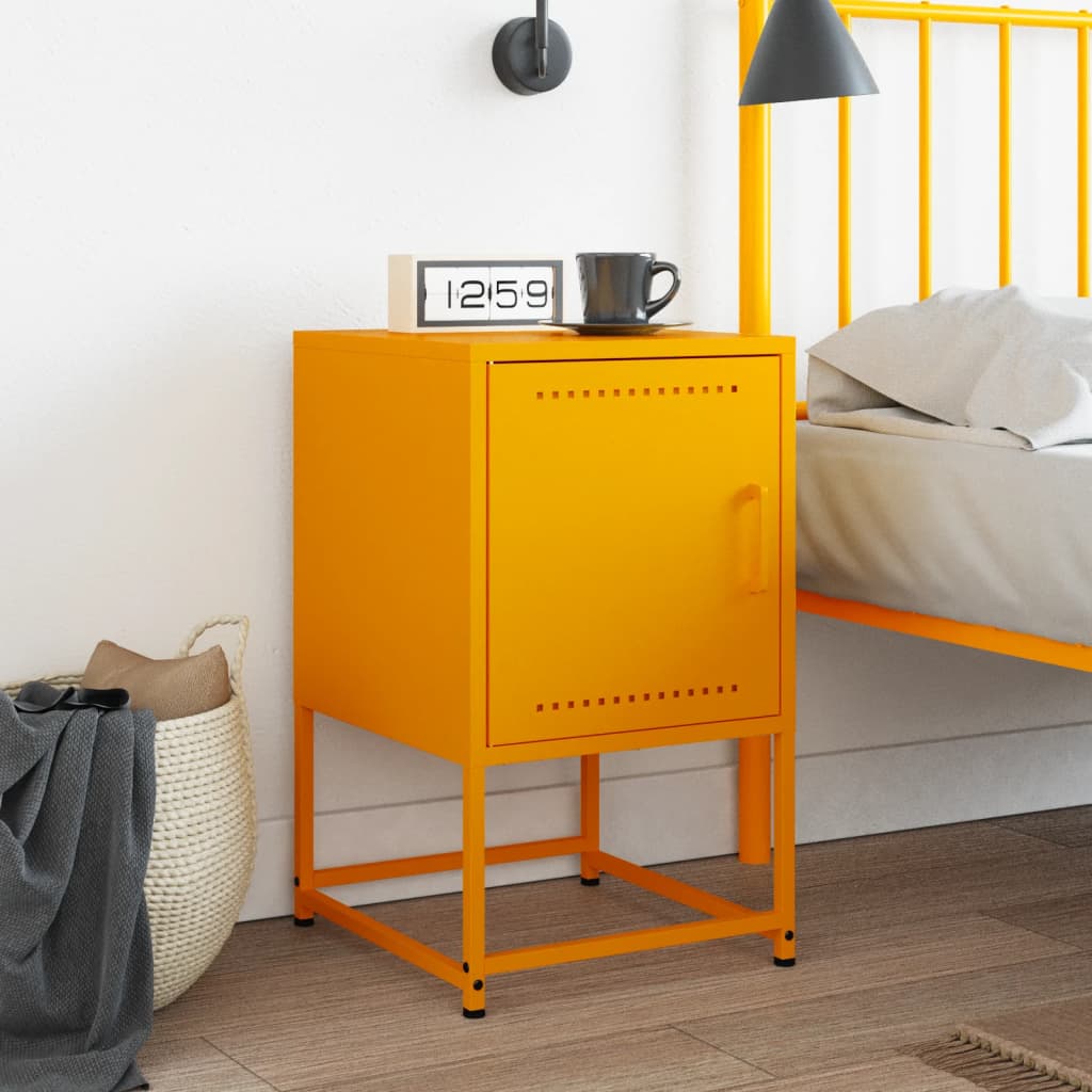 Bedside Cabinet | Mustard Yellow | Steel | Medium | Bedside Cabinet