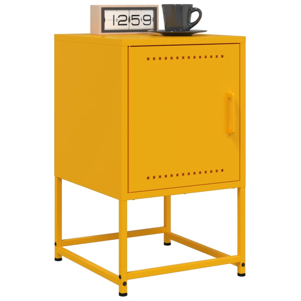 Bedside Cabinet | Mustard Yellow | Steel | Medium | Bedside Cabinet