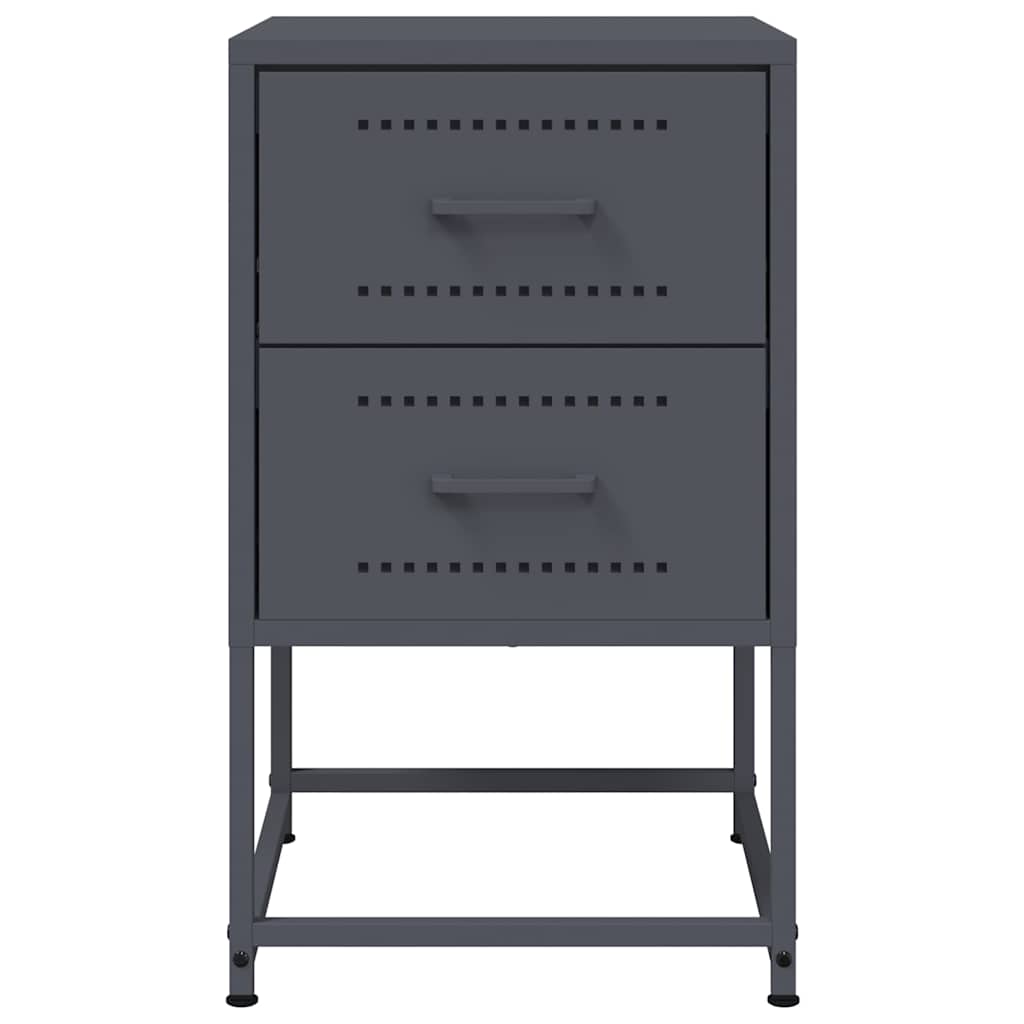 Bedside Cabinet Anthracite 36x39x60.5 cm Steel