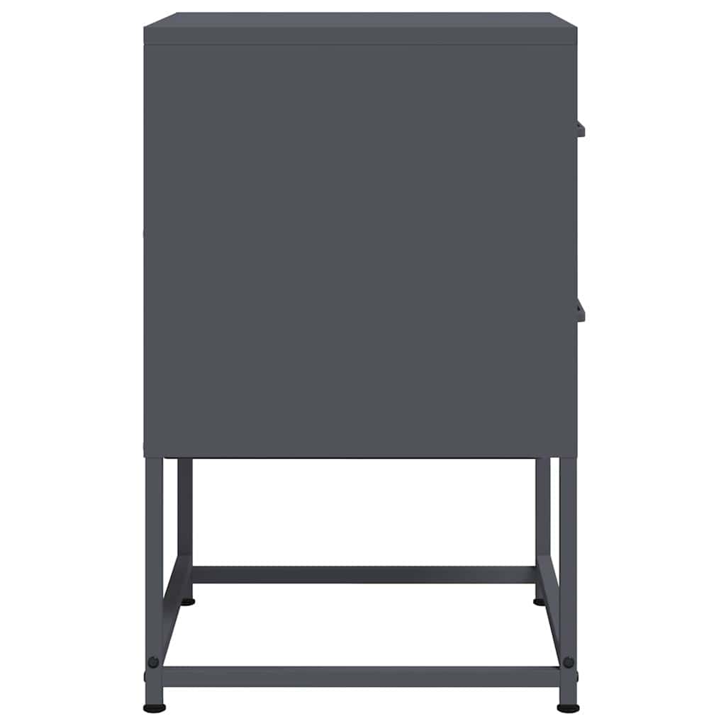 Bedside Cabinet Anthracite 36x39x60.5 cm Steel