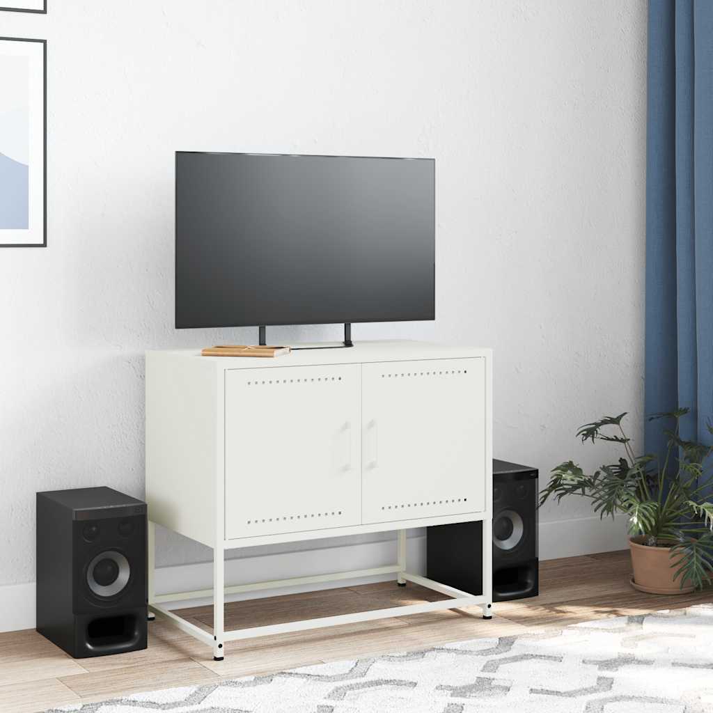 TV Cabinet White 68,5x39x60,5 cm Steel
