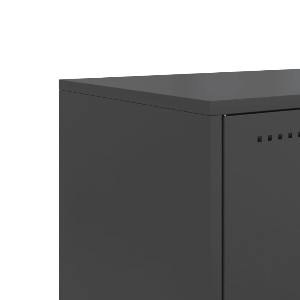 TV Cabinet Black 100,5x39x60,5 cm Steel