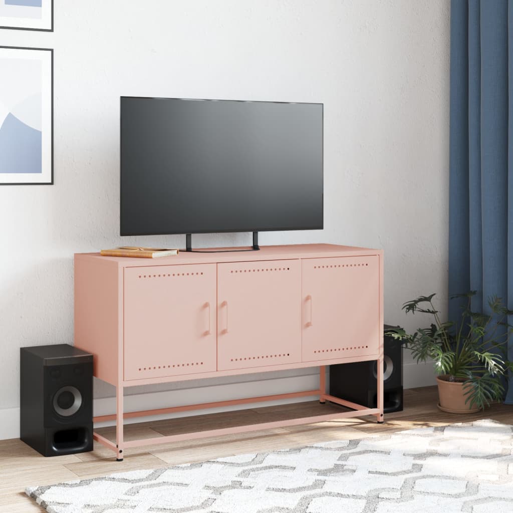 TV Cabinet Pink 100,5x39x60,5 cm Steel