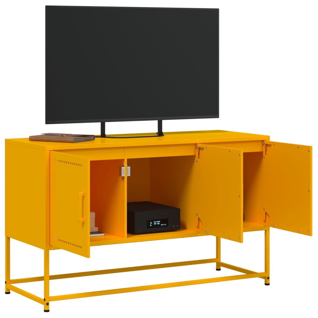 TV Cabinet Mustard Yellow 100,5x39x60,5 cm Steel