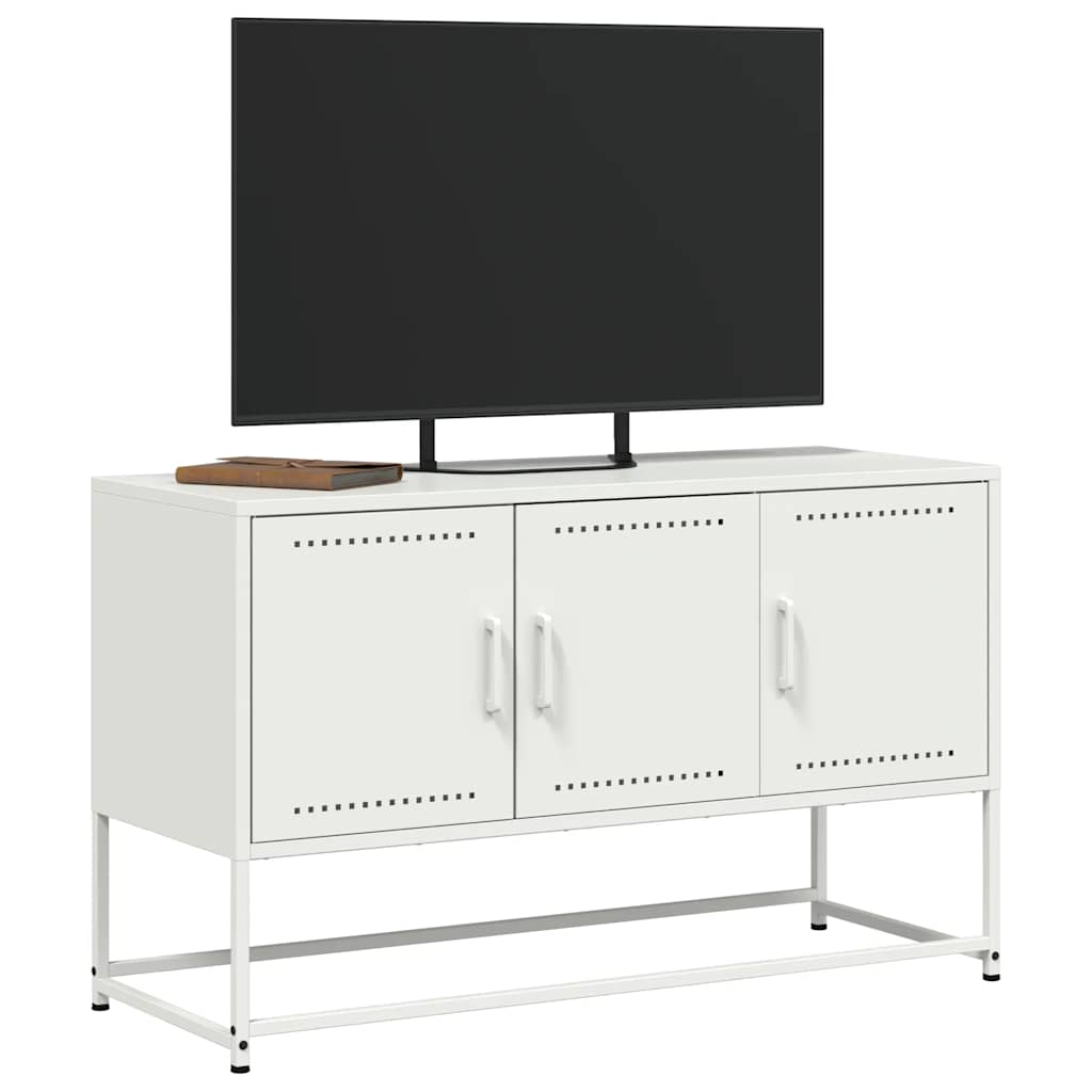 TV Cabinet White 100,5x39x60,5 cm Steel