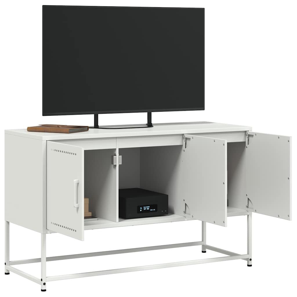TV Cabinet White 100,5x39x60,5 cm Steel