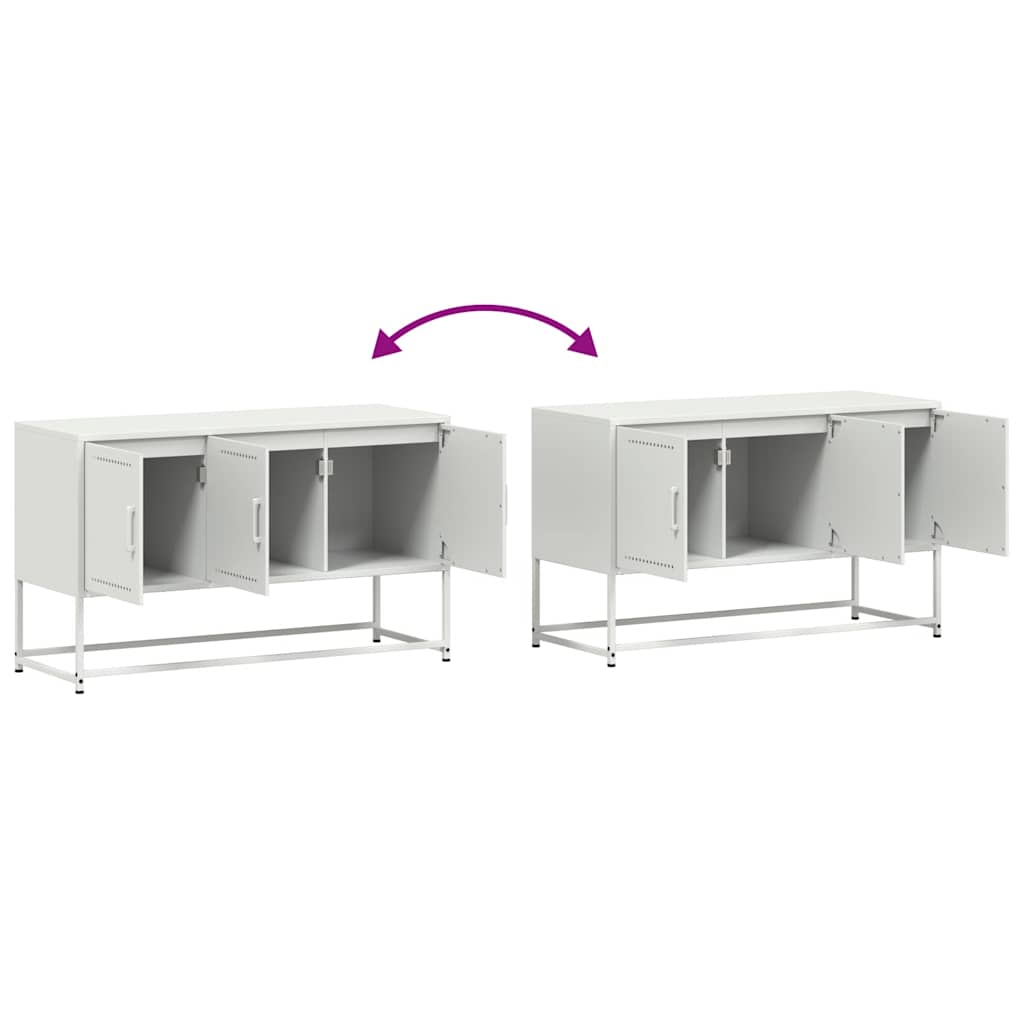 TV Cabinet White 100,5x39x60,5 cm Steel