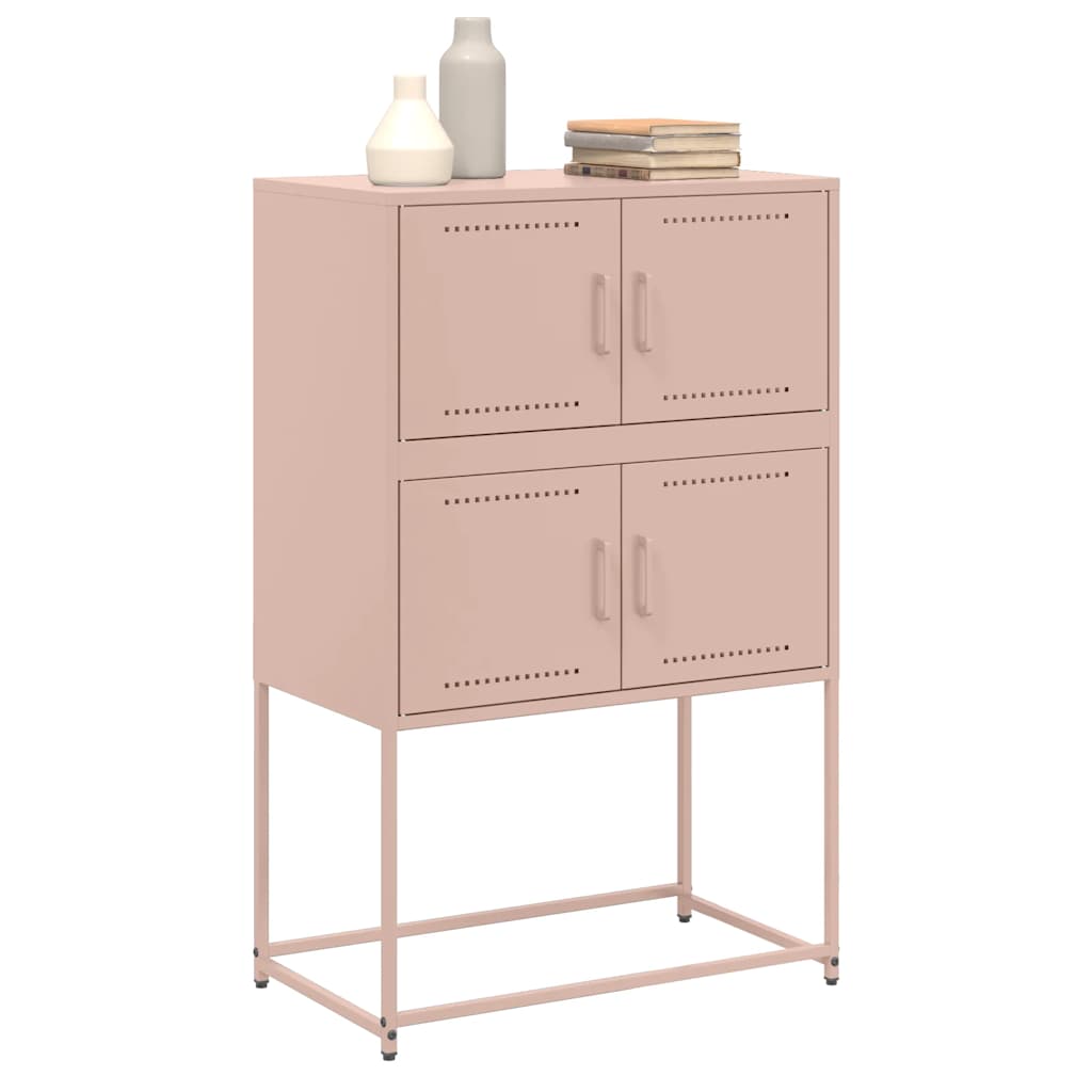 Sideboard Pink 68.5x38.5x107 cm Steel