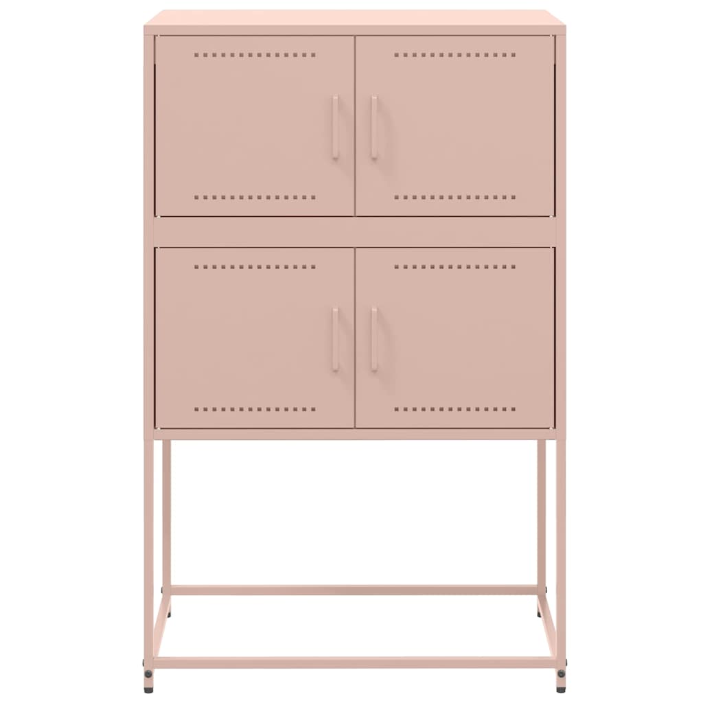 Sideboard Pink 68.5x38.5x107 cm Steel
