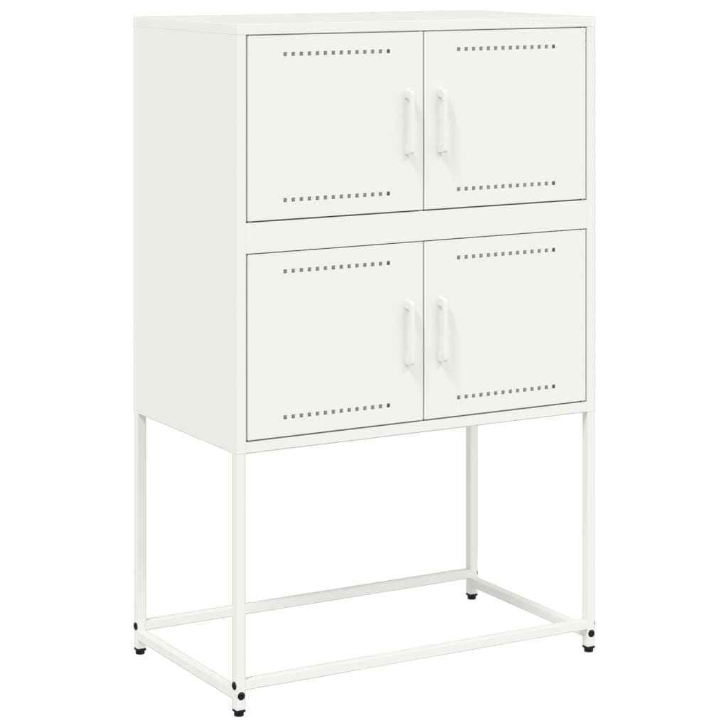Sideboard White 68.5x38.5x107 cm Steel