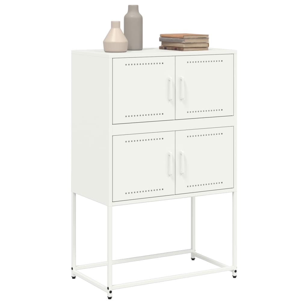 Sideboard White 68.5x38.5x107 cm Steel