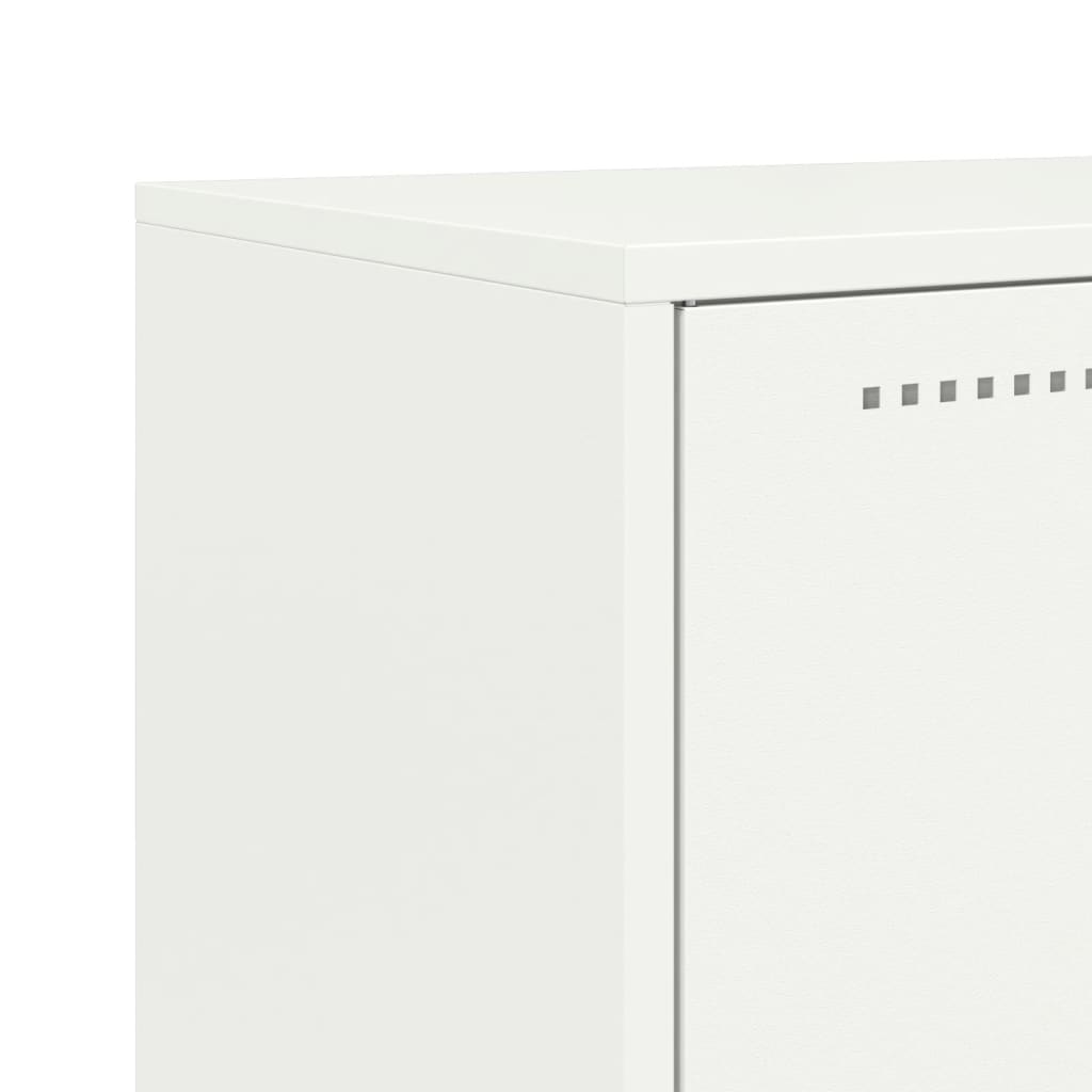 Sideboard White 68.5x38.5x107 cm Steel