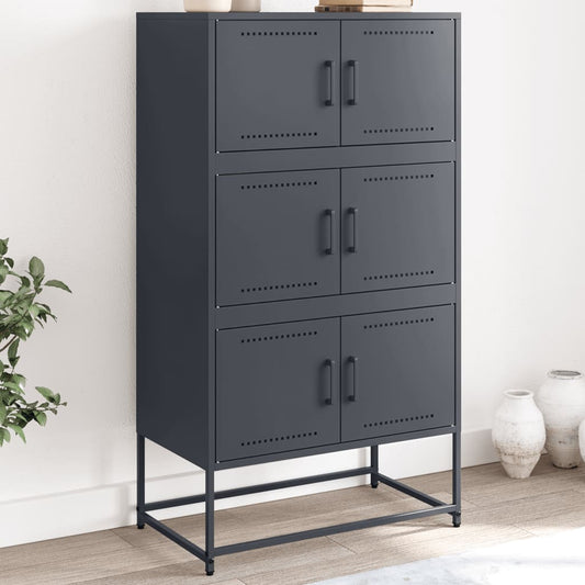 vidaXL Sideboard Anthracite 68.5x38.5x123.5 cm Steel