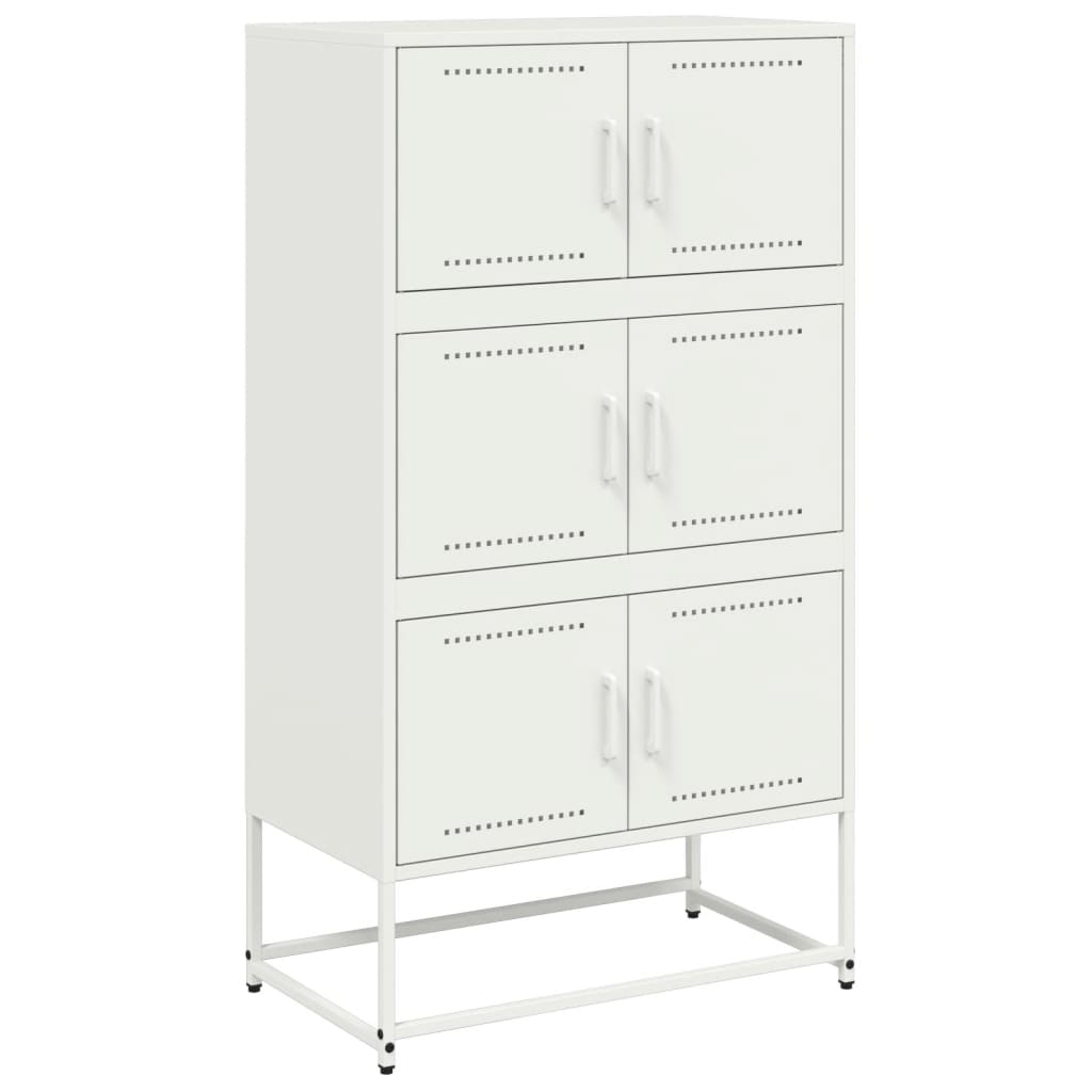 Sideboard White 68.5x38.5x123.5 cm Steel