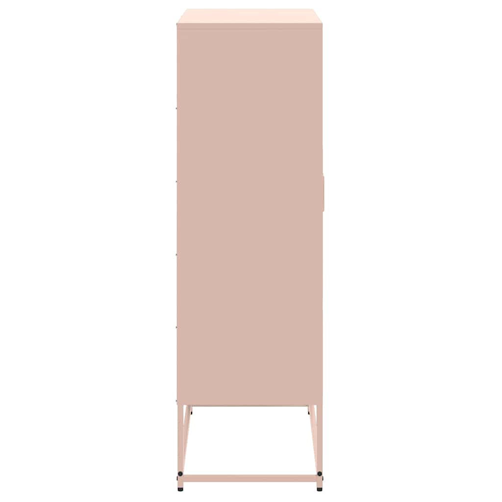 Highboard Pink 68.5x38.5x123.5 cm Steel