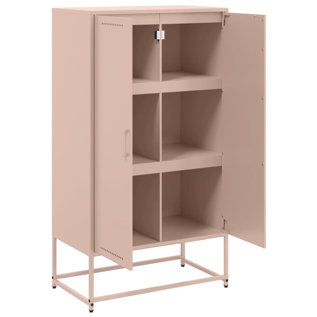 Highboard Pink 68.5x38.5x123.5 cm Steel