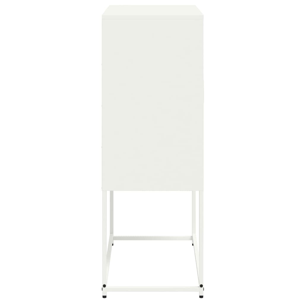 Highboard White 68.5x38.5x107 cm Steel
