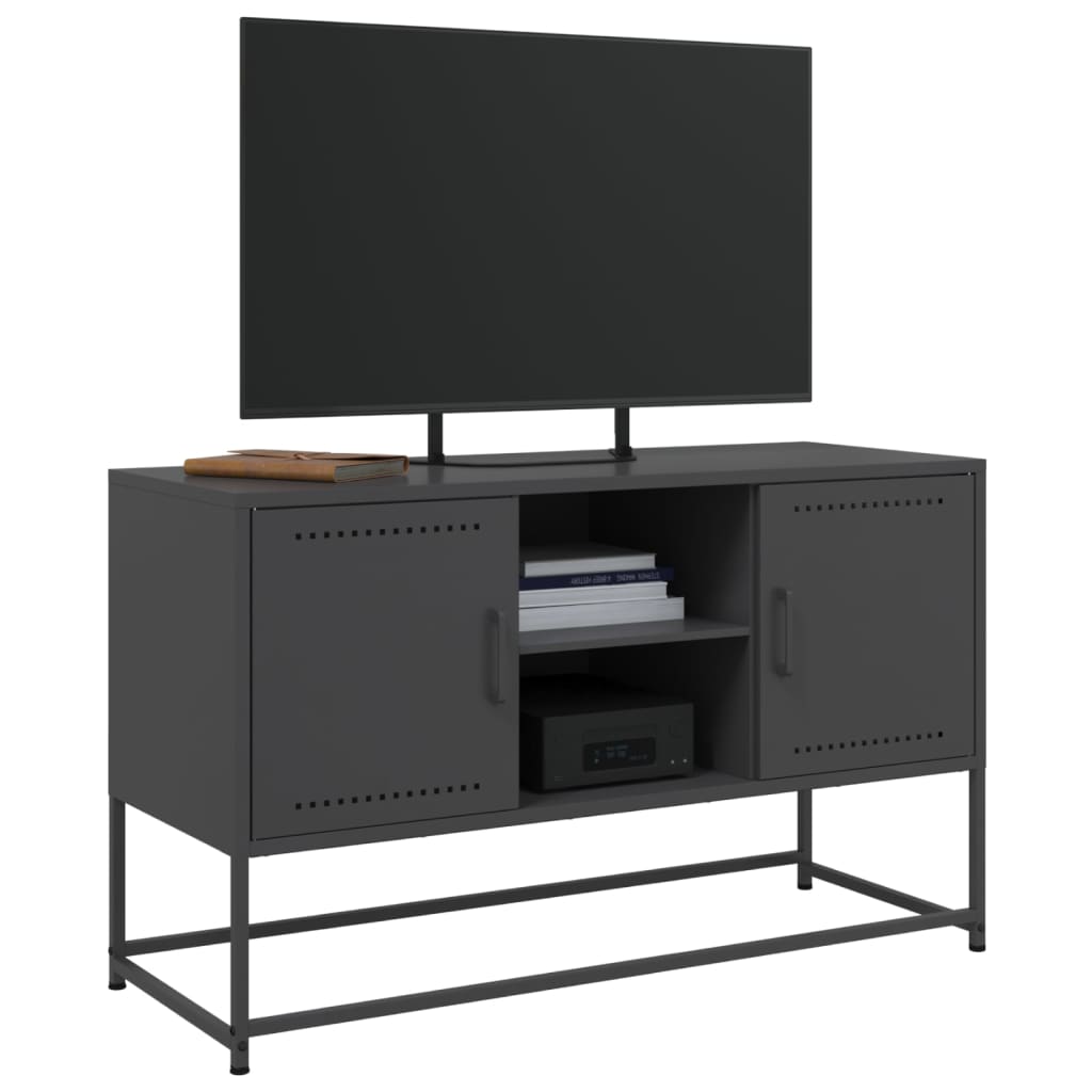 TV Cabinet Black 100,5x39x60,5 cm Steel