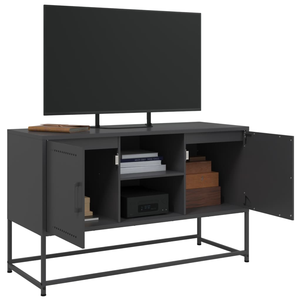 TV Cabinet Black 100,5x39x60,5 cm Steel