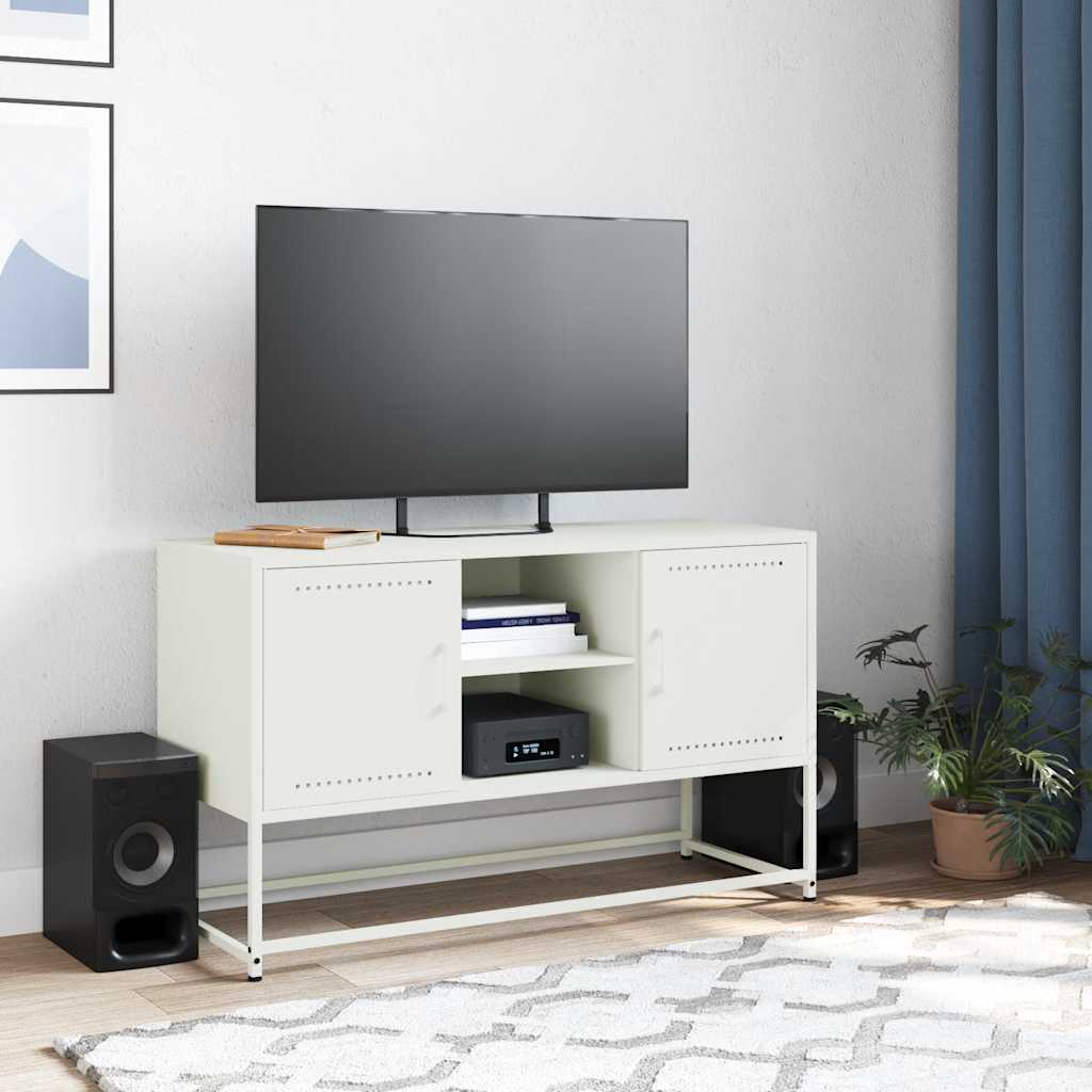 TV Cabinet White 100,5x39x60,5 cm Steel