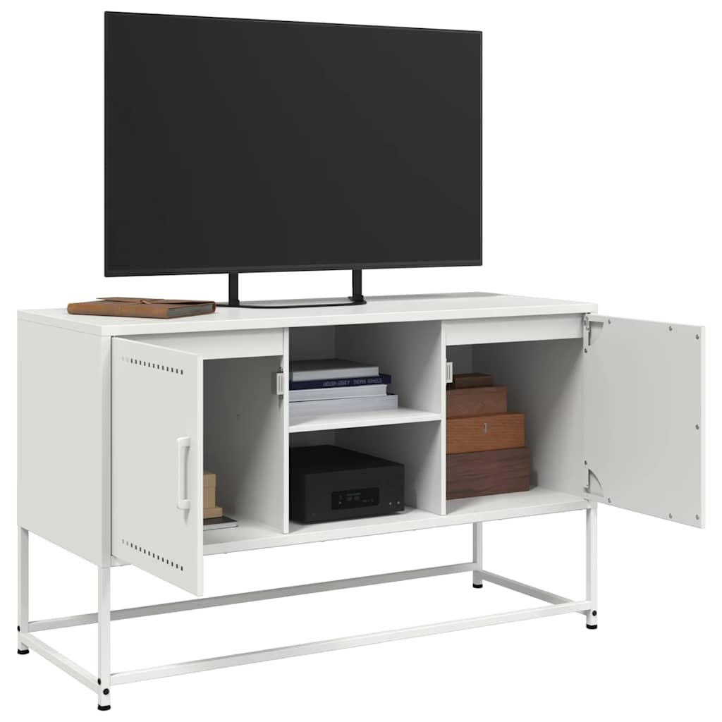 TV Cabinet White 100,5x39x60,5 cm Steel