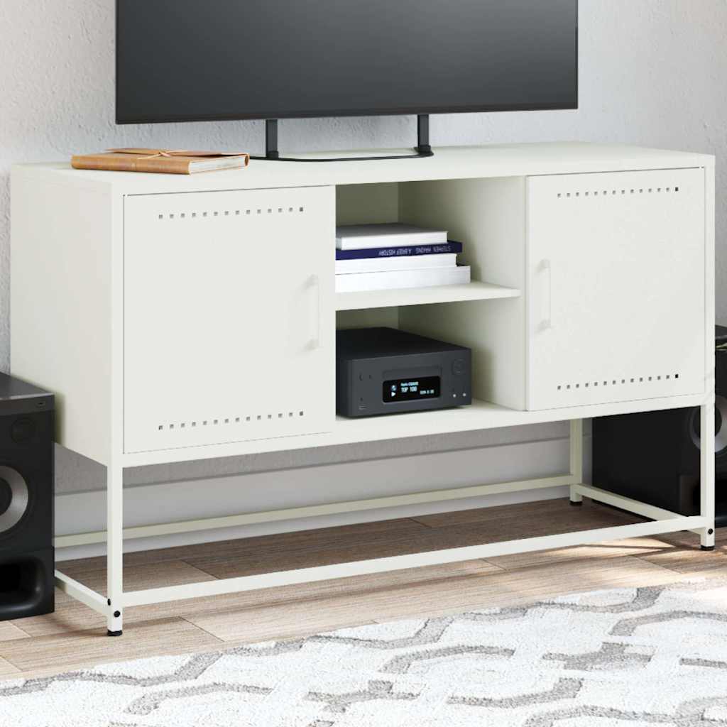TV Cabinet White 100,5x39x60,5 cm Steel