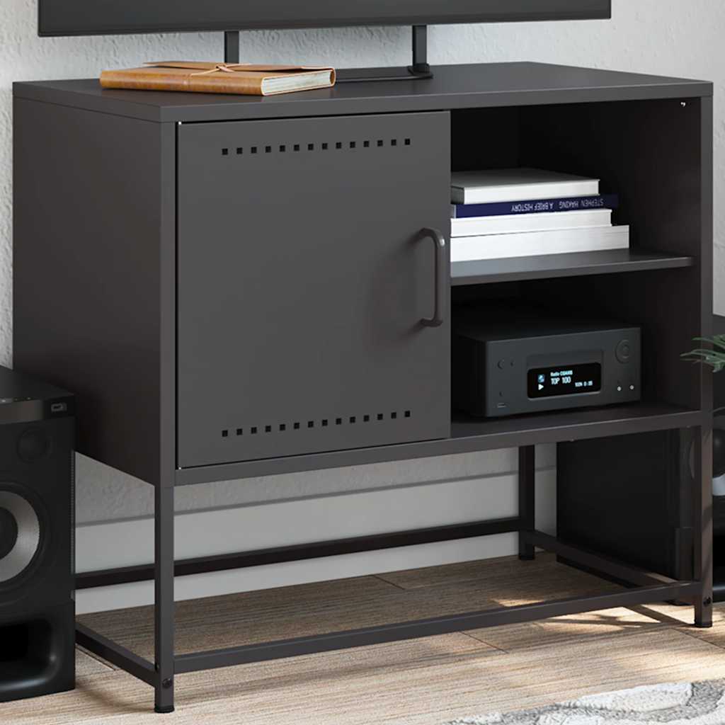 TV Cabinet Black 68x39x60,5 cm Steel