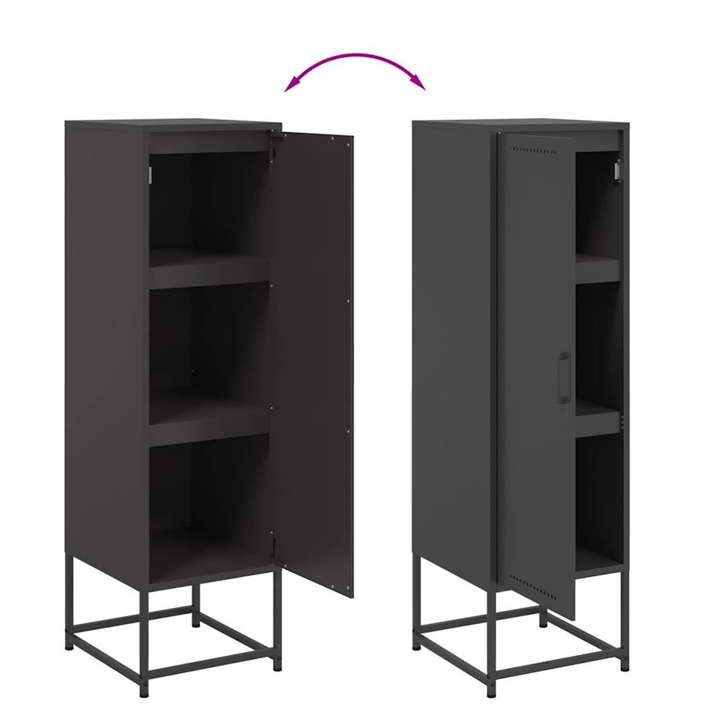 Highboard Black 36x39x123 cm Steel