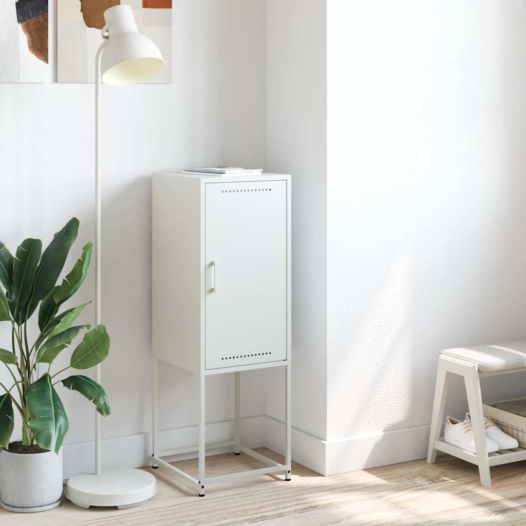 Highboard White 36x39x107 cm Steel