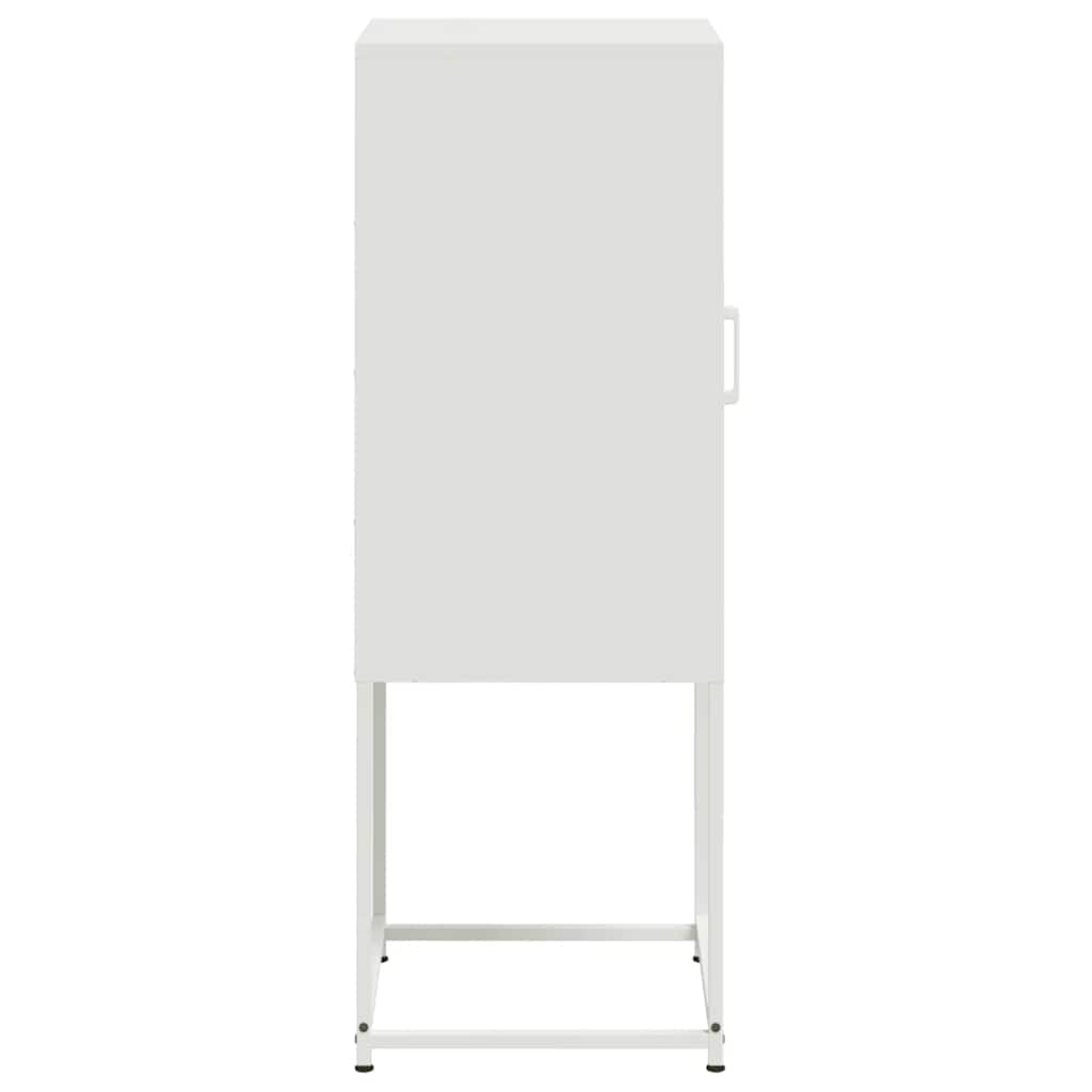 Highboard White 36x39x107 cm Steel