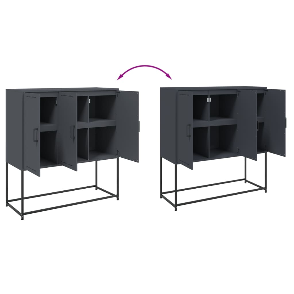 Highboard Anthracite 100,5x39x107 cm Steel