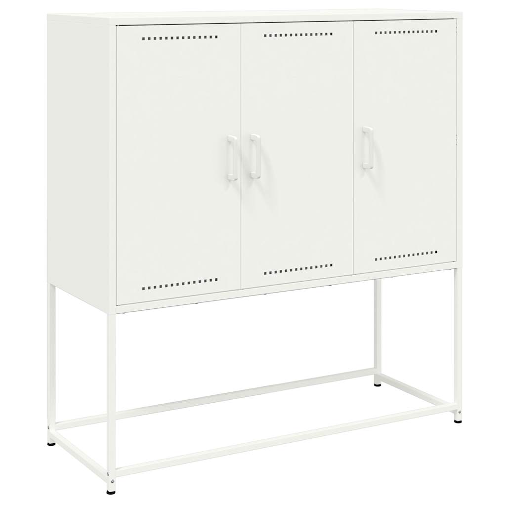 Highboard White 100,5x39x107 cm Steel