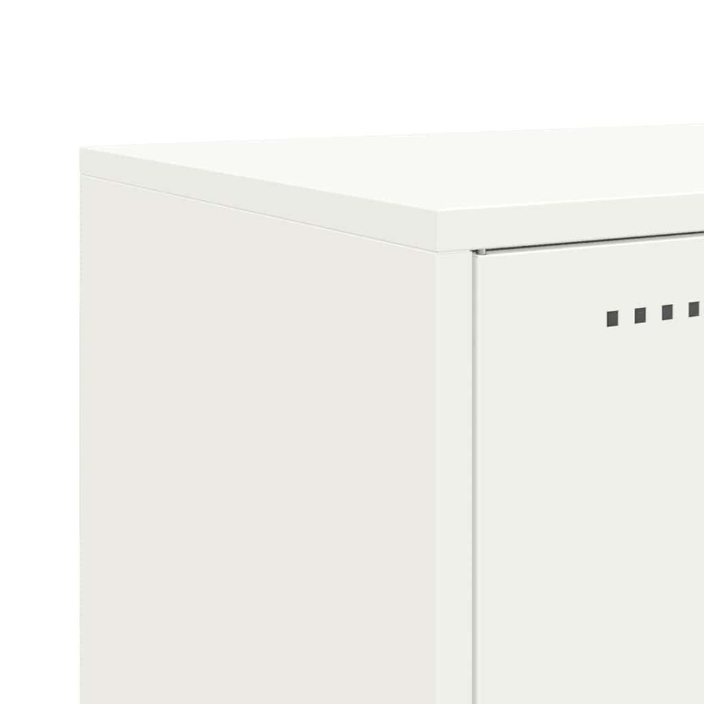 Highboard White 100,5x39x107 cm Steel