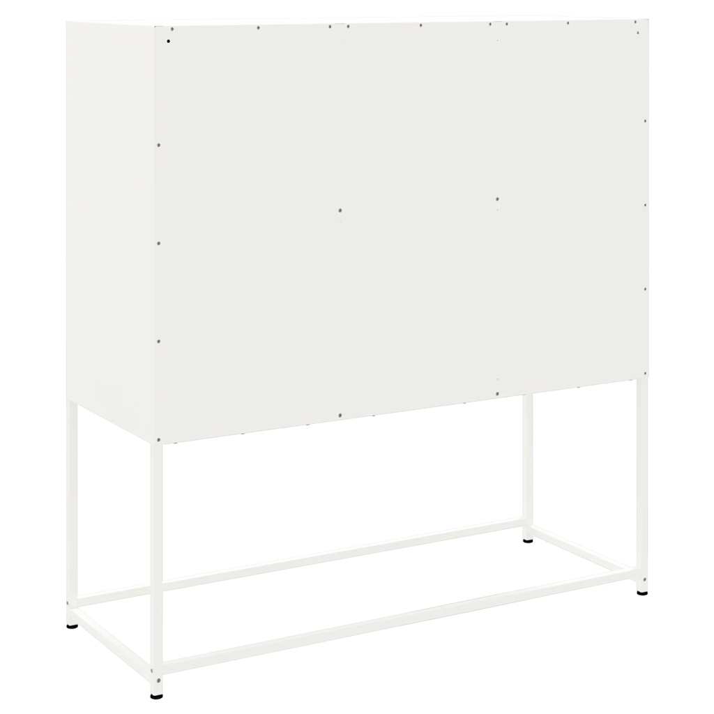 Highboard White 100,5x39x107 cm Steel