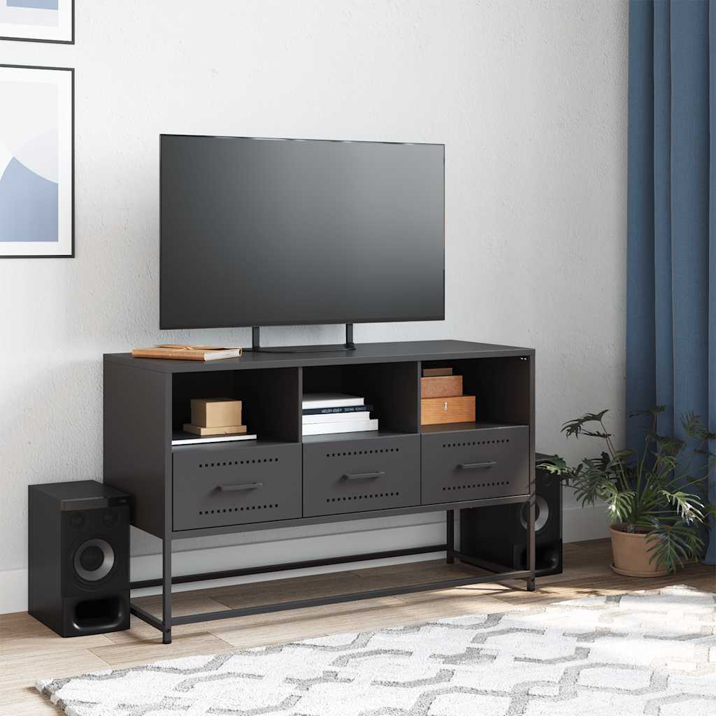 TV Cabinet Black 100.5x39x60.5 cm Steel