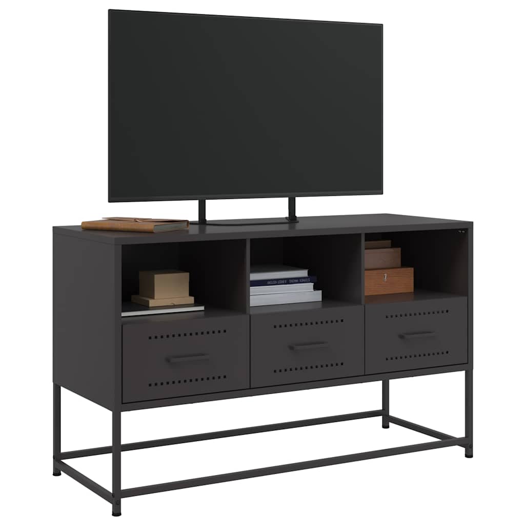 TV Cabinet Black 100.5x39x60.5 cm Steel