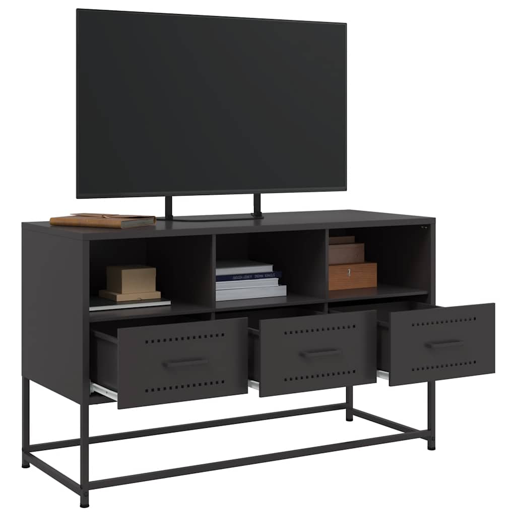 TV Cabinet Black 100.5x39x60.5 cm Steel