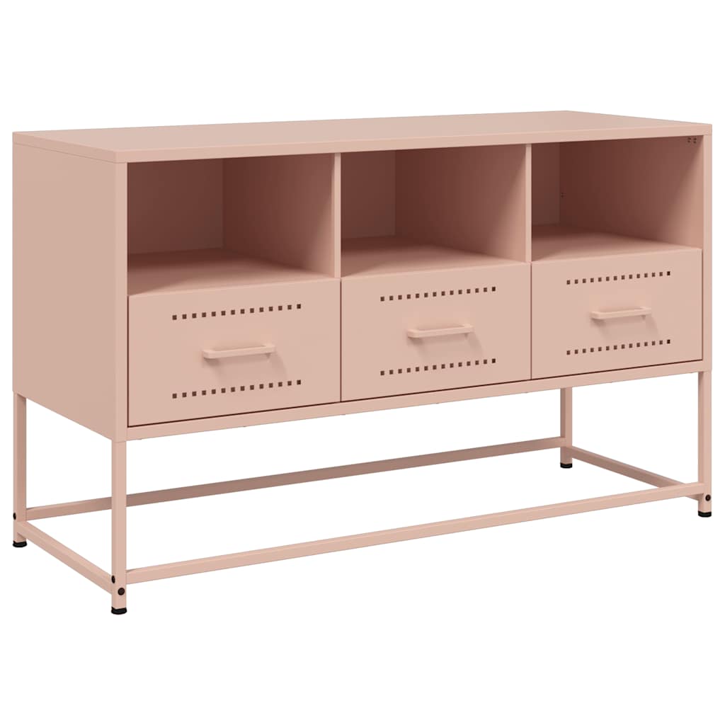 TV Cabinet Pink 100.5x39x60.5 cm Steel