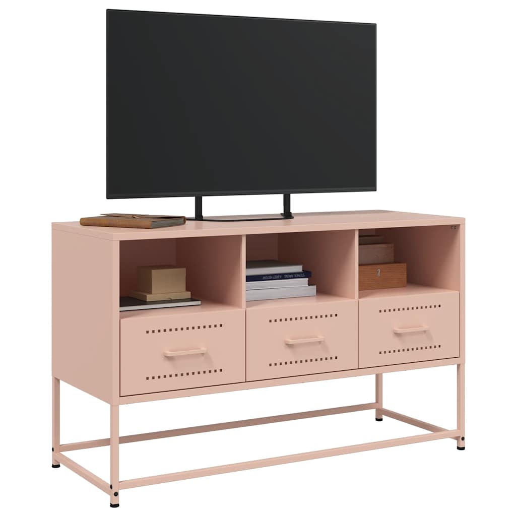 TV Cabinet Pink 100.5x39x60.5 cm Steel