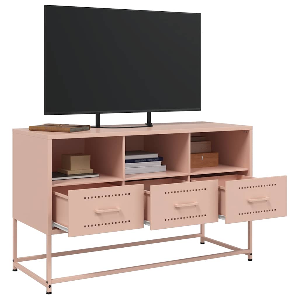 TV Cabinet Pink 100.5x39x60.5 cm Steel
