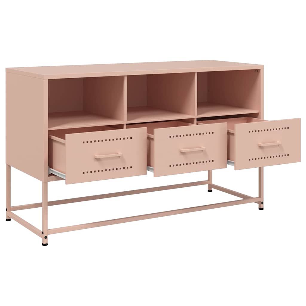 TV Cabinet Pink 100,5x39x60,5 cm Steel