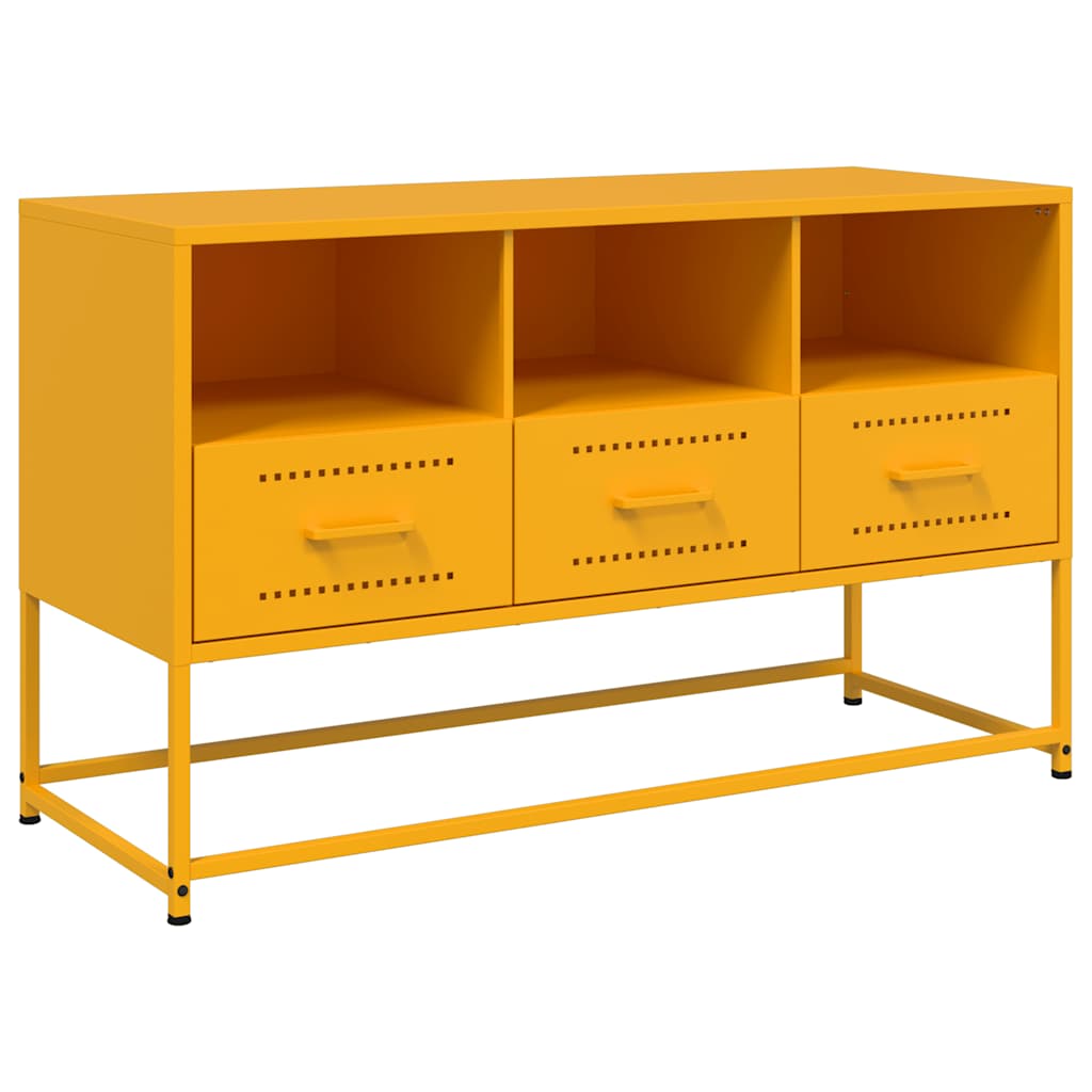 TV Cabinet Mustard Yellow 100.5x39x60.5 cm Steel