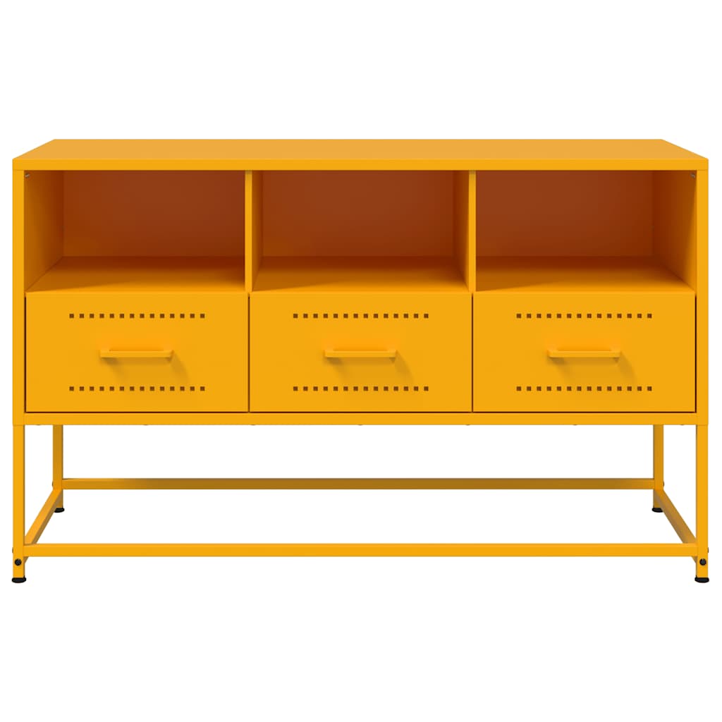 TV Cabinet Mustard Yellow 100.5x39x60.5 cm Steel
