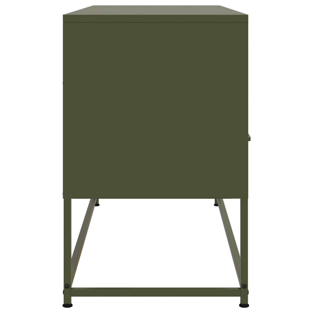 TV Cabinet Olive Green 100.5x39x60.5 cm Steel