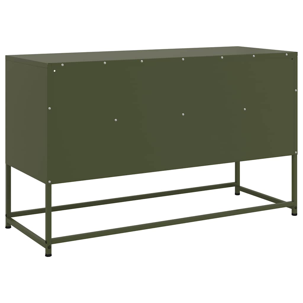 TV Cabinet Olive Green 100.5x39x60.5 cm Steel