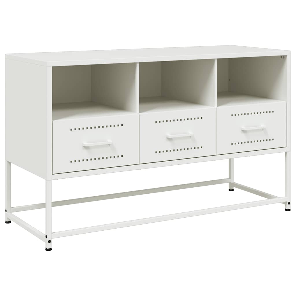 TV Cabinet White 100,5x39x60,5 cm Steel