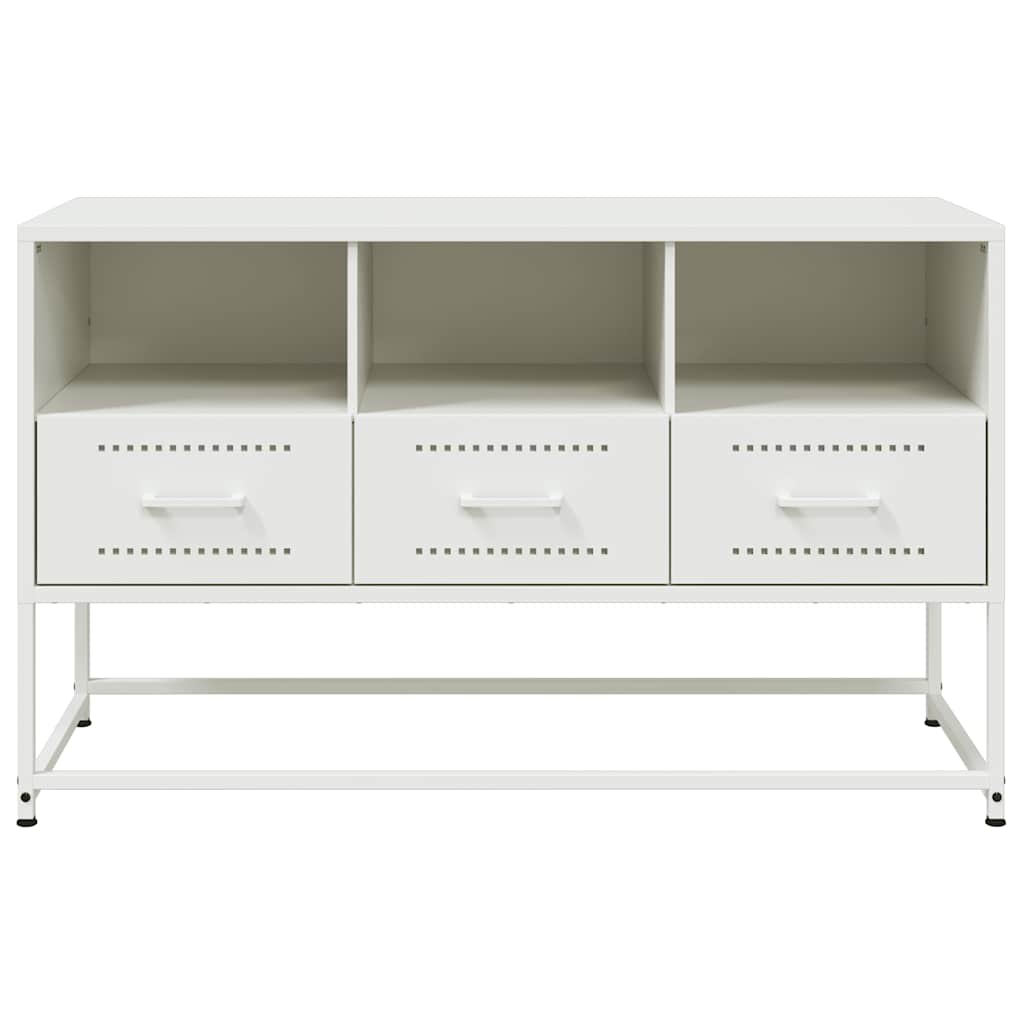TV Cabinet White 100,5x39x60,5 cm Steel